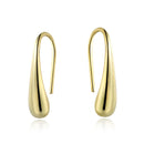 Hot Sale Water Drop Shape Woman Earrings Gold Rose Gold Black silver Color Clip Earrings Fashion Wedding Party Gift Jewelry