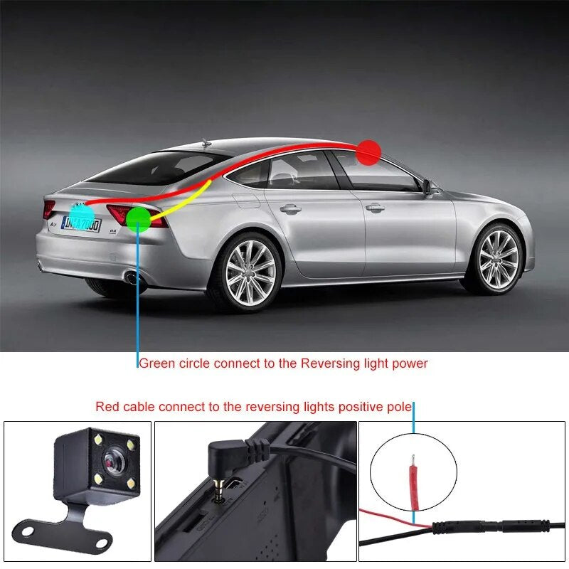 1pcs /10pcs 5 Pin Car Rear View Camera Reverse 170 Degree Wide Angle Recording Parking Waterproof Color Image Video Camera