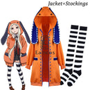 Anime Kakegurui Yomoduki Runa Jacket Hoodie Coat Yumeko Jabami Cosplay Costume Japanese School Girls Uniform