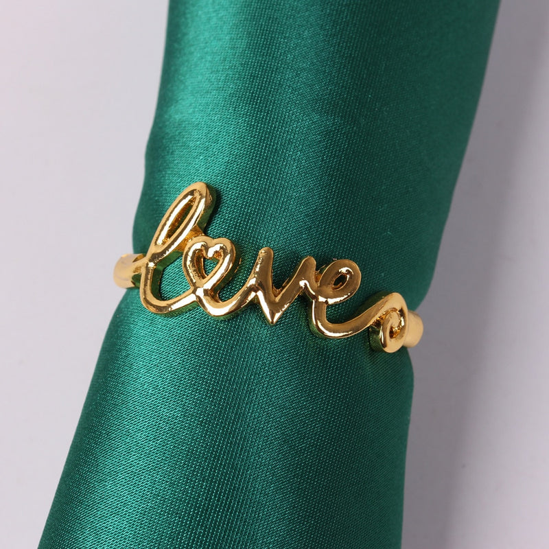 6pc Simple english letter love napkin ring napkin buckle