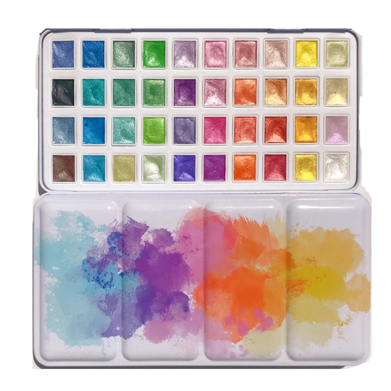 Dropping Handmade 40 Colors Pearlescent Watercolor Pigment Colorlead Giveaway