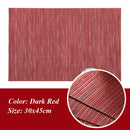 2/4/6Pcs Placemats PVC Dining Table Mat Weave Disc Pads Bowl Coasters De Cozinha 30*45cm Plate Bar Kitchen Coffee Table Mat
