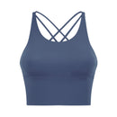 SHINBENE UPATED 2.0 Gym Running Crop Tops Women Soft Nylon Fitness Yoga Sport Bras Tops Anti-sweat Padded Workout Brassiere
