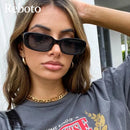 Classic White Rectangular Women's Sunglasses New Fashion Small Retro Brand Designer Square Sun Glasses Female Lady Eyeglass