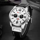 CURREN Top Luxury Brand Men's Military Waterproof Leather Sport Quartz Watches Chronograph Date Fashion Casual Men's Clock 8314