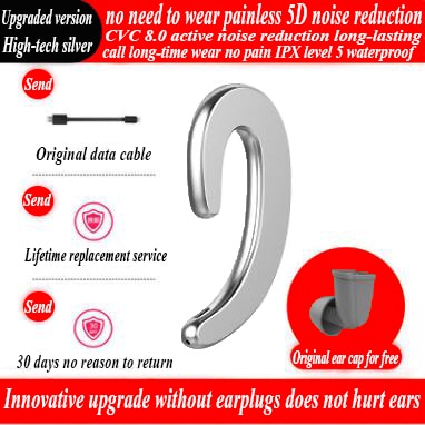 The integrated bone conduction type hanging ears monaural bluetooth wireless headset, wireless headset with warehouse