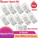 Sonoff Basic R2 Smart Home Wifi Switch Wireless Remote Control Light Timer Switch DIY Modules via Ewelink APP Work with Alexa