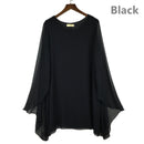 2023 Women chiffon dress,fashion Women Summer Party Dress vestidos,Ruffles sleeve shawl leisure chiffon dress Black 5XL 6XL
