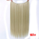 Allaosify 22 inches Clip on Wire Fish Line Hair Extensions Secret Invisible Wire One Piece for Ombre Hair Synthetic Hairpiece