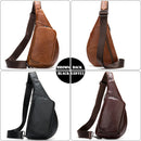 WESTAL Men's Shoulder Bag Men's Genuine Leather Chest Pack Man Sling Messenger Bags Belt Small Crossbody Bags Side Bags for Men