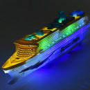 Electric Ocean Liner Cruise Ship Boat Toy LED Lights Sound Change Directions
