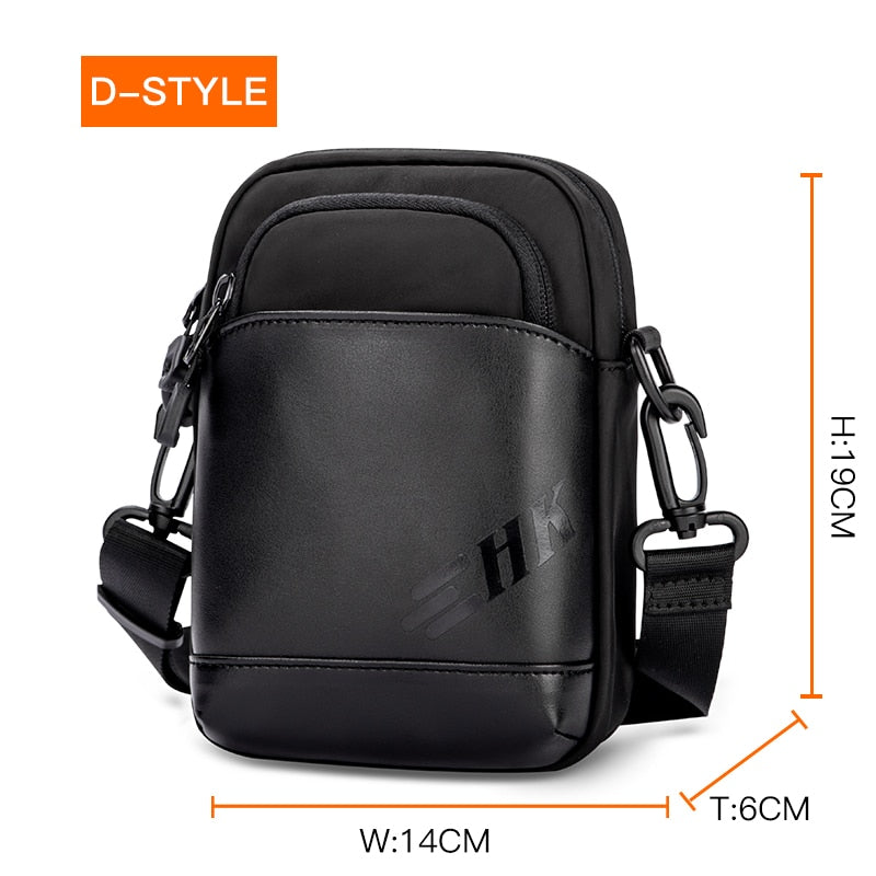 Hk 2023 Men's Purse Shoulder Bag Small Messenger Bags Men Travel Crossbody Bag Handbags New Fashion Male Phone Money Belt Wallet