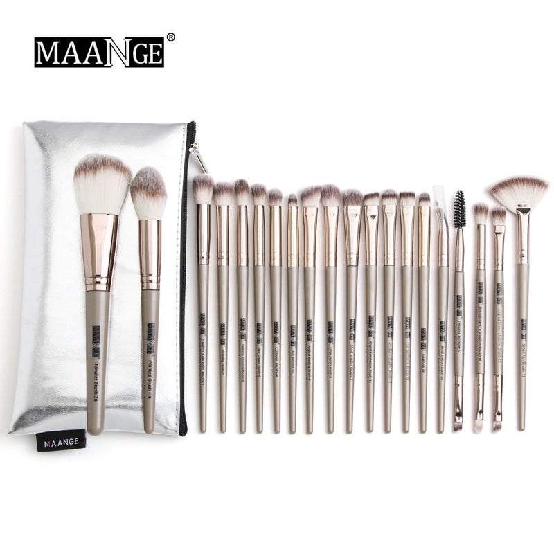 MAANGE Pro 12/20pcs Makeup Brushes Set with Bag Powder EyeShadow Blending Eyeliner Eyelash Lip Portable Brush Set For Make up