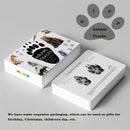 72PCS Montessori Lernkarten Tiere Fußspuren Montessori Englisch Lernen Karte Frühes Lernspielzeug Memory-Spiel für Kinder