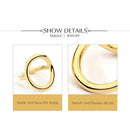 VAROLE New Arrival Cold Wedding Rings for Women Irregular Korean Simple Style Round Copper Ring jewelry Wholesale