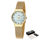 WWOOR Luxury Gold Watches For Women Exquisite Bracelet Watch  Top Brand Stainless Steel Casual Quartz Watch Female Analog Clock