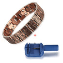 Oktrendy Rotkupfer Magnetarmband für Herren Damen, doppelte Reihe Magnete, gesunde Energiearmbänder und -reifen, luxuriöser Herrenschmuck