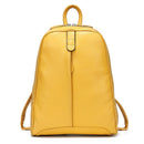 Women 100% Full Grain Genuine Cow Leather White Gray Beige Blue Yellow Black Backpacks Ladies Schoolbag Teenagers Cowhide Bag