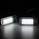 2pcs Canbus car License Plate Light LED White Rear License Tag Lights Direct Replacement 2 Year Warranty For Audi A3 8p A4 B6 B7