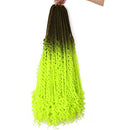 Saisity Ombre Synthetic with Split Ends Goddess Box Braids Crochet Hair Extensions With End Bohemian Box Braiding Hair