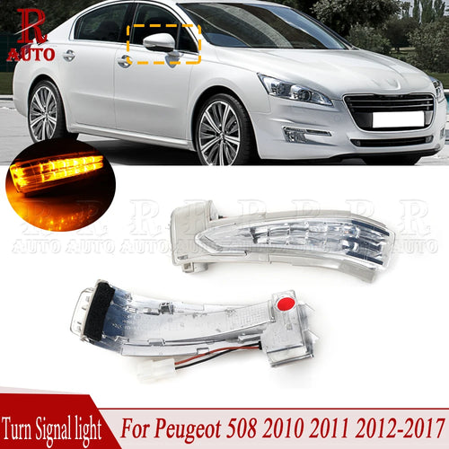 R-Auto LED-Außenspiegel-Blinker Seitenleuchte Car Styling für Peugeot 508/508 SW 2010 2011-2015 2016 2017 6325J5 6325J4