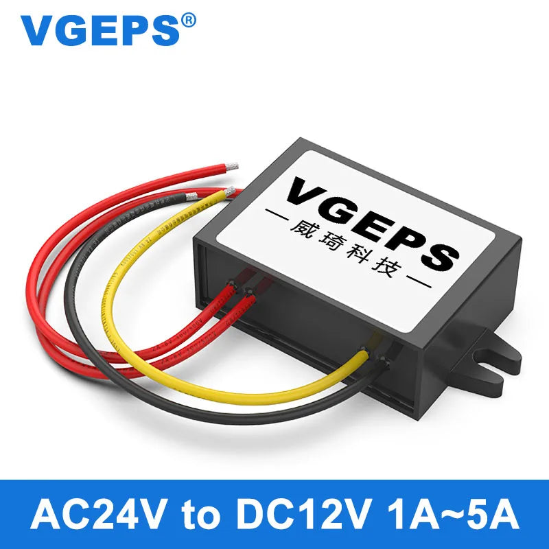 AC24V to DC12V monitoring power converter 24V to 12V AC to DC power supply stabilized waterproof module