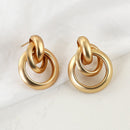 AENSOA Fashion Statement-Ohrringe aus Metall 2022 Goldfarbene geometrische Ohrringe für Damen Hängende Ohrringe Einfacher Party-Schmuck