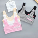 Teen bra girl vest Cotton Spandex Big Girl's Sport 7-14 Years Adolescente Kids Underwear Letter Racerback Training 1 piece