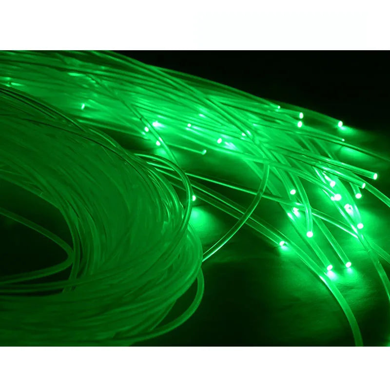 Hot Sales 1～5 Meter 1mm End Glow PMMA Fiber Optic Cable For Home And Car LED Star Ceiling Light Kit Decoration Free Shipping