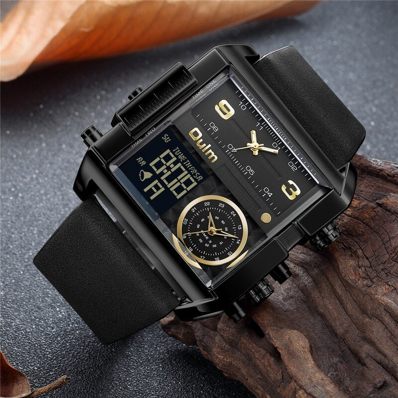 OULM Men Watch Top Luxury Brand Big Dial Sport Watches Mens Chronograph Quartz Wristwatch Date Male Clock Relogio Masculino