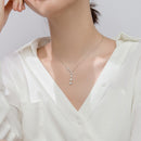 MODIAN Twinkle Pentagram Y-Shape Pendant Necklace for Women 925 Sterling Silver Luxury Link Chain Necklace Wedding Fine Jewelry