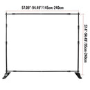 SucceBuy 3x2.4M Backdrop Background Stand Adjustable Telescopic Backdrop Banner Stand for Photocall Video Wedding Event Party