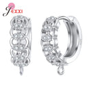 New Statement DIY Earrings Clasps Hooks For Woman Handmade Jewelry Making Accessories Fashion Design Cubic Zirconia Earrings