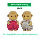 Easter Bunny Simulation Forest Animal Baby Toys Rabbit Family Dolls Dollhouse Figures Collectible Toy  4.5cm Furniture Set Gift