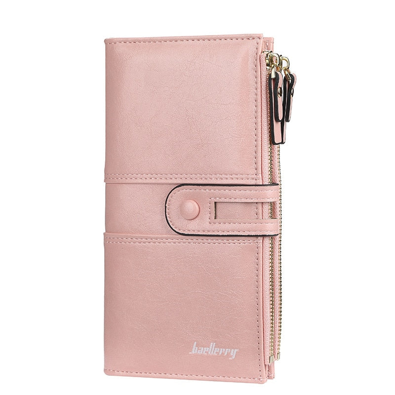 2022 Name Engrave Women Wallets Fashion Long Leather Top Quality Card Holder Classic Female Purse  Zipper Brand Wallet For Women