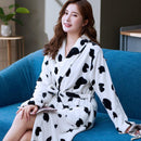Liebhaber Korallenfleece Robe Herbst Winter Warme Schlafanzug Frauen Männer Verdicken Flanell Bademantel Lounge Nachthemd Hauskleidung Übergröße