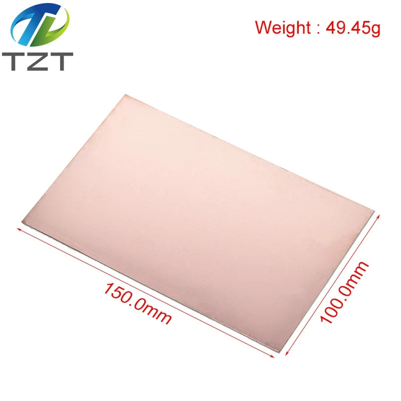 TZT  1pcs FR4 PCB 10x15cm 10*15 Single Side Copper Clad plate DIY PCB Kit Laminate Circuit Board