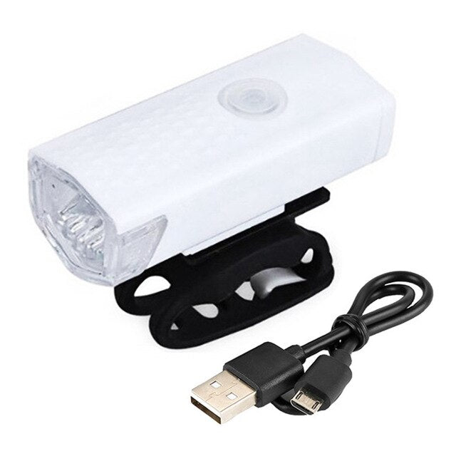 Bike Bicycle Light USB LED Rechargeable Set Mountain Cycle Front Back Headlight Lamp Flashlight