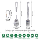 Boundless Voyage Titanium Tableware Travel Flatware Titanium Knife Fork Spoon Chopsticks Straw Outdoor Camping Picnic Cutlery