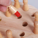 children Kids Memory Match Stick Chess Wooden Chess Checkers Board Game Family Party Game Puzzle Baby Educational Toys