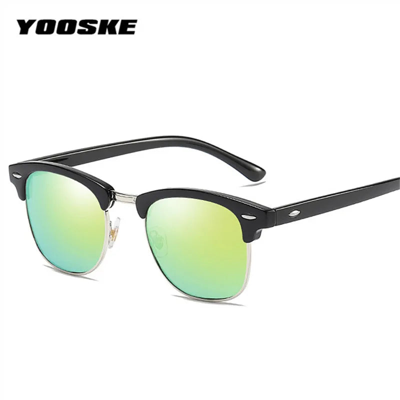 YOOSKE Classic Polarized Sunglasses Women Men Brand Designer Vintage Square Sun Glasses Driving Anti Glare Glasses Mirror UV400