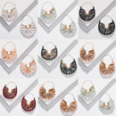 BOHO Statement Ohrringe Bijoux Modeschmuck Handgemachte Böhmische Naturstein Glas Große Creolen für Frauen