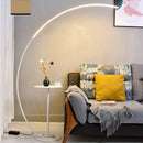 Nordic Dimmable RGB CCT Remote Control Floor Lamp Modern LED C Fishing Floor Light Corner Reading Floor Lamps With Table