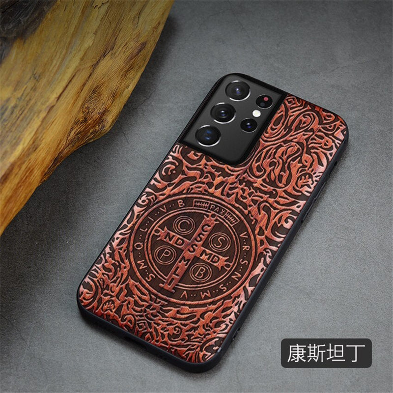 For Samsung Galaxy S21 Ultra Case Boogic Original Wood funda S21 S21+ Wood Cover Phone Case For Samsung S21 Ultra