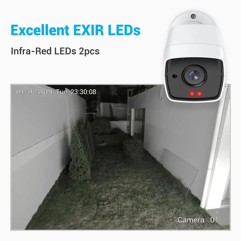 ANNKE 4X Ultra HD 5MP TVI CCTV Camera Outdoor Weatherproof White Security Surveillance System EXIR Night Vision Email Alert Kit
