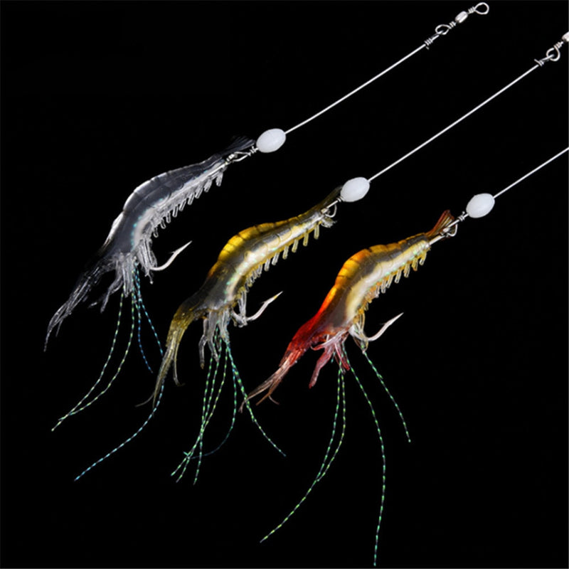 12pcs/lot Classic 9cm 6g Soft Fishing Lures Fake Shrimp Floating Soft  Bait Artificial Silicone Shrimp with Hook Fishing Tackle