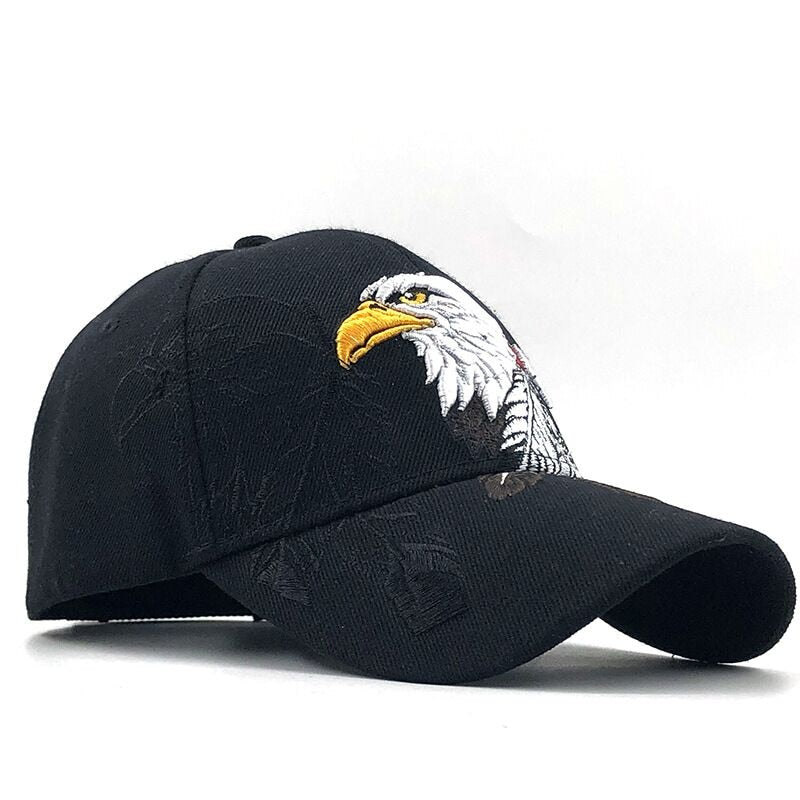 Hot Men's Animal Farm Snap Back Trucker Hat Patriotic American Eagle and American Flag Baseball Cap USA 3D Embroidery