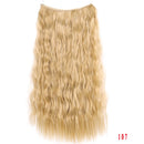 Allaosify 22 inches Clip on Wire Fish Line Hair Extensions Secret Invisible Wire One Piece for Ombre Hair Synthetic Hairpiece