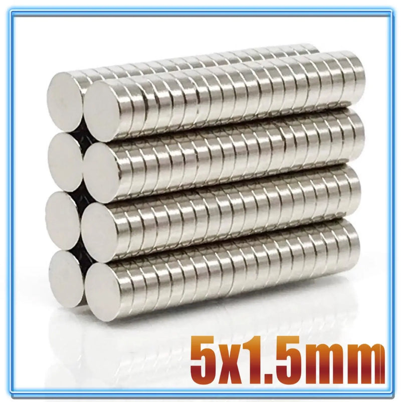 100Pcs Mini Small N35 Round Magnet 5x1 5x1.5 5x2 5x3 5x4 5x5 mm Neodymium Magnet Permanent NdFeB Super Strong Powerful Magnets