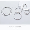 MODIAN Classic Charm Round Simple Collection Hoop Earrings Real 925 Sterling Silver Fashion Big Earrings For Women Jewelry